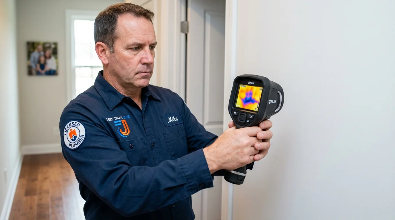 Thermal imaging leak detection by Johns Plumbing LLC in Huron
